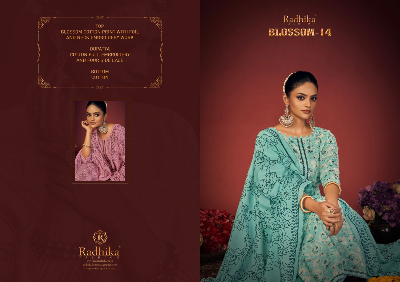 Blossom 14 By Azara Cotton Dress Material Wholesale Market In Surat With Price